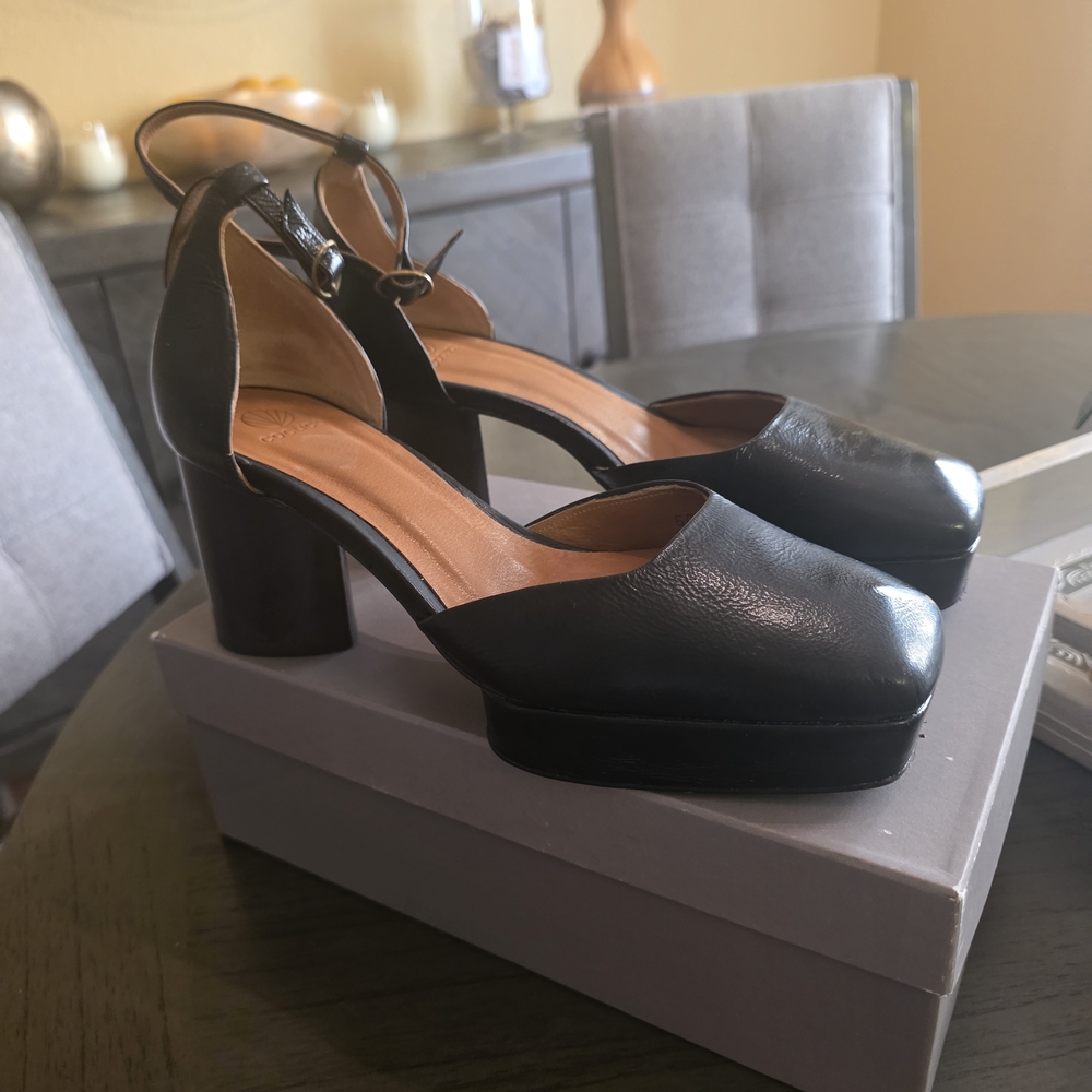 Coclico Elegant Black Women's Platform Heels